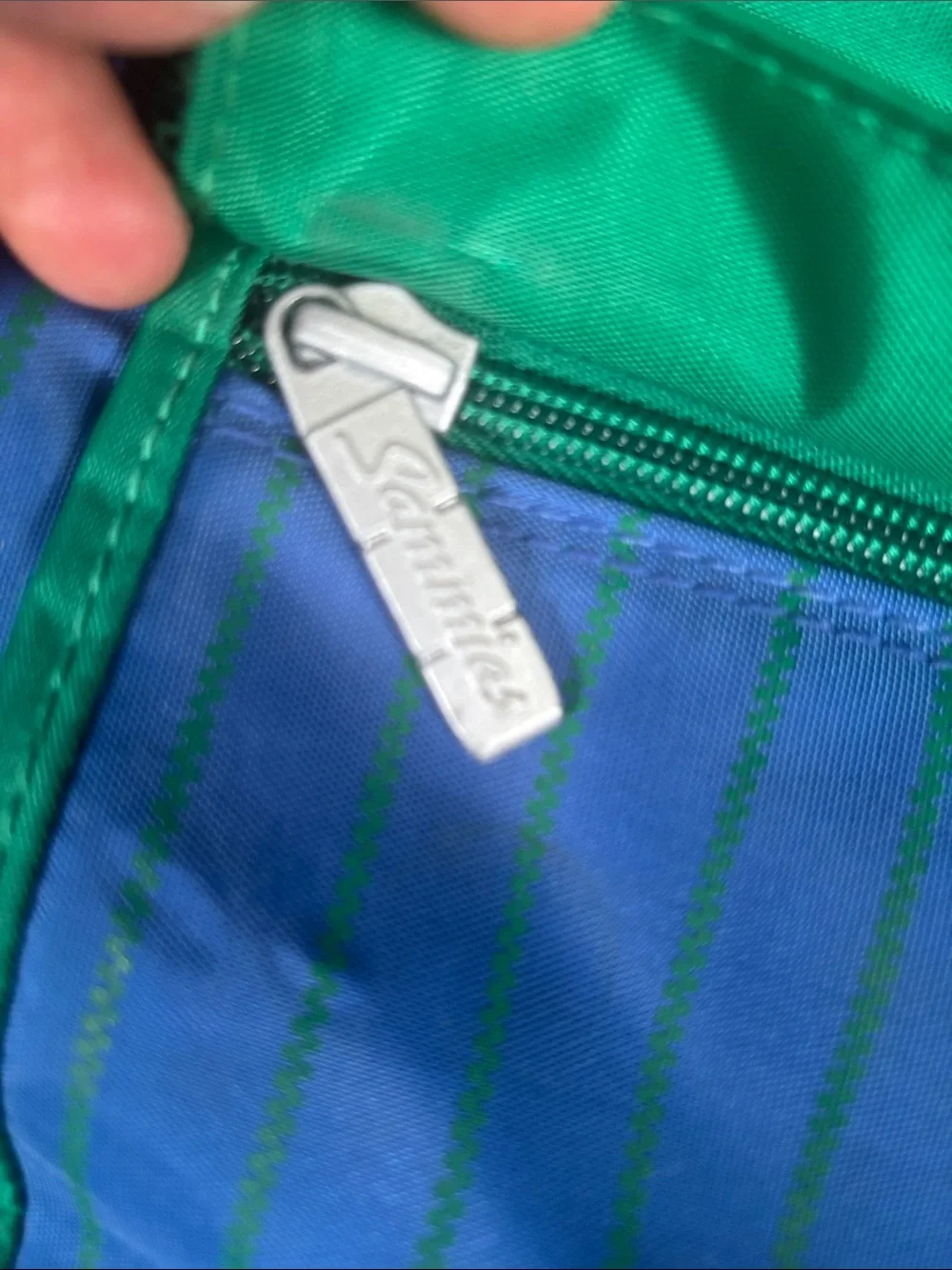 80s Vintage Samsonite Sammies Green and Blue Men's Duffel Bag